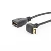 Cable Mini HDMI de Alta Definición Adaptador en Ángulo Recto Mini HDMI Macho a HDMI Hembra Cable Adaptador de 90 Grados Pequeño a Grande