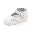 Sapatos para Bebê e Criança Pequena Meninas Novos Sapatos de Couro para Bebê com Fivela Boca Rasa Antiderrapantes Sola Macia Sapatos Modernos 2234 Sapatos
