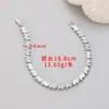Nuevo brazalete geométrico ovalado triangular de plata de alta venta transfronteriza europea y americana para mujer, simple, de lujo ligero, versátil, joyería de alta gama