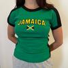 Estação Europeia Comércio Exterior Personalidade Retrô Rua Estilo Europeu e Americano Camiseta Sexy Spice Girl Feminina Bordado de Letras Crop Top Camiseta