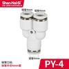 Sanais Conector Rápido para Tubo de Aire Neumático Pu Pe Pv Recto Codo Tipo Y Enchufe Rápido Conector Férula Blanco