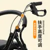 Andador doméstico para ancianos, carrito de compras para exteriores, carrito de movilidad de seis ruedas, andador plegable para sentarse, calidad de exportación