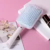 Stock Listo Peine para Mujer Peine con Cojín de Aire Masajeador del Cuero Cabelludo Peine Masajeador Portátil Corazón de Niña Peine para Cabello Rizado Peine con Bolsa de Aire Cuidado del Cabello