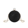 Bolso de cena Nuevo 2024 moda Diamante retro bolso de hombro mujer cadena cruzada bola lentejuelas bolso redondo pequeño