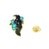 Broche Original Flor Céu Estrelado Corvo Personalizado Criativo Estilo Escuro Decoração de Roupa Liga de Zinco Gotejamento de Óleo Emblema Cartoon