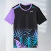 Uniforme Curto de Badminton Yy de Secagem Rápida para Homens e Mulheres, Roupa Esportiva de Competição, Top Camiseta, Uniforme de Equipe para Treinamento, Compra em Grupo com Impressão
