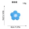 Populares Flores Bordadas de Cinco Pétalos Solubles en Agua en Múltiples Colores para Fundas de Teléfono, Accesorios para el Cabello, Ropa Infantil, Bolsas, Parches Decorativos DIY