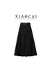 Falda plisada de cintura alta adelgazante para mujer de otoño e invierno con cinturón de traje, falda de longitud media elegante y moderna estilo coreano