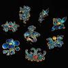 Nuevos Accesorios de Aleación Estilo Chino Pieza de Flor de Goteo de Aceite Cloisonné Accesorios de Borla Tocado para Ropa DIY Material de Conexión