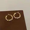 Brincos de Argola Grandes Prateados de Luxo Tendência com um Estilo Único de Nicho de Alto Padrão