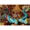 Jishanyuan "Tartaruga Dragão Babao" Enfeites de Bronze Saco da Sorte Tartaruga Dragão Decoração de Escritório A0034