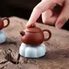Bule Giratório Criativo de Argila Roxa Pequeno, Decoração de Carro, Artesanato de Viagem, Animal de Chá, Ornamento de Mesa, Fonte de Suprimentos