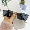 Óculos de Sol Full Frame Óculos de Sol Hip Hop para Festa Óculos de Moda Armação Totalmente de Metal Óculos com Ponte Nasal Leve