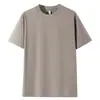 Camiseta de Peso Pesado 280g Fio Duplo para Homens e Mulheres, Camiseta Básica Solta e Confortável de Algodão Penteado, Camiseta Cultural com Logo Imprimível