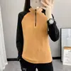 Camiseta Térmica de Base para Mujer, Forrada de Polar, para Deportes al Aire Libre, Montañismo, Combinación de Colores, Ropa para Correr y Fitness de Primavera, Otoño e Invierno