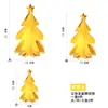 Guirnalda Creativa de 10 Árboles de Navidad de Papel 3D Cadena de Adornos Navideños Decoraciones Colgantes para Fiestas Suministros para Decoración de Pared y Techo