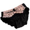 Névoa Rosa~Calcinha Feminina Sexy de Cintura Baixa Puro Desejo Seda Gelada Delicada com Renda Vazada Novo Modelo 2025