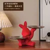 Adornos de Conejo Sentado Emocionalmente Estable Sala de Estar Accesible Lujo Gama Alta Mueble de TV Mueble de Vino Decoraciones Regalo de Inauguración