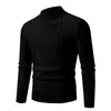 Suéter de punto trenzado geométrico de cuello alto medio para hombre de otoño e invierno transfronterizo, top de punto jacquard moderno, capa base casual para hombre