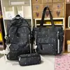 Set de Mochila Escolar de Tres Piezas Estilo Ins Nuevo Estilo Transfronterizo, Alto Valor, Gran Capacidad, Mochila de Nailon Reductora de Peso para Estudiantes de Secundaria y Preparatoria