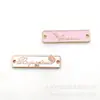 Fabricante de Señales Más Vendido Popular Hardware Señales Metálicas Rectangular Logo en Relieve Equipaje Ropa Placa de Nombre Decorativa