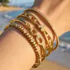 Pulsera Oumaka Transfronteriza Incrustada con Circonita, Pulsera de Lujo Ligero de Gama Alta, Pulsera para Mujer de Acero Inoxidable con Diseño de Nicho