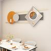 Gran combinación creativa tridimensional de pintura artística, pintura decorativa, pasillo, restaurante, decoración de pared, estante de almacenamiento de decoración de pared de metal.