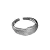 Anillo Minimalista Esmaltado Cepillado de Plata Esterlina S925 para Mujer, Anillo de Dedo Índice de Moda Único, Anillo de Diseño de Nicho al por Mayor