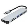 Estação de Docking Type-C Dock de Expansão 11 em 1 Pad para Laptop Hub 7 em 1 Conversor de Placa de Rede Multifuncional