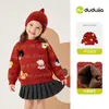 [Colección de Suéteres para Niñas] Suéteres para Niñas de Dudu Otoño e Invierno Suéteres Tejidos para Niñas Tops de Manga Larga para Niños