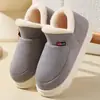 Novas Pantufas de Lã e Algodão da Moda com Cobertura de Salto para Homens e Mulheres, Espessas para o Inverno, Super Macias e Quentes, Adequadas para Idosos e Uso no Escritório