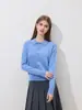 Cárdigan de punto con cuello polo simple y elegante JISGN para mujer, nuevo estilo primavera/otoño, holgado y casual, suéter versátil
