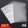 Carpeta de Archivo de 11 Agujeros A4 Transparente Bolsillo Insertable de Hojas Sueltas Carpeta de Documentos de Hojas Sueltas con Múltiples Agujeros Carpeta de Archivo de Página Insertable de Once Agujeros Bolsa Protectora