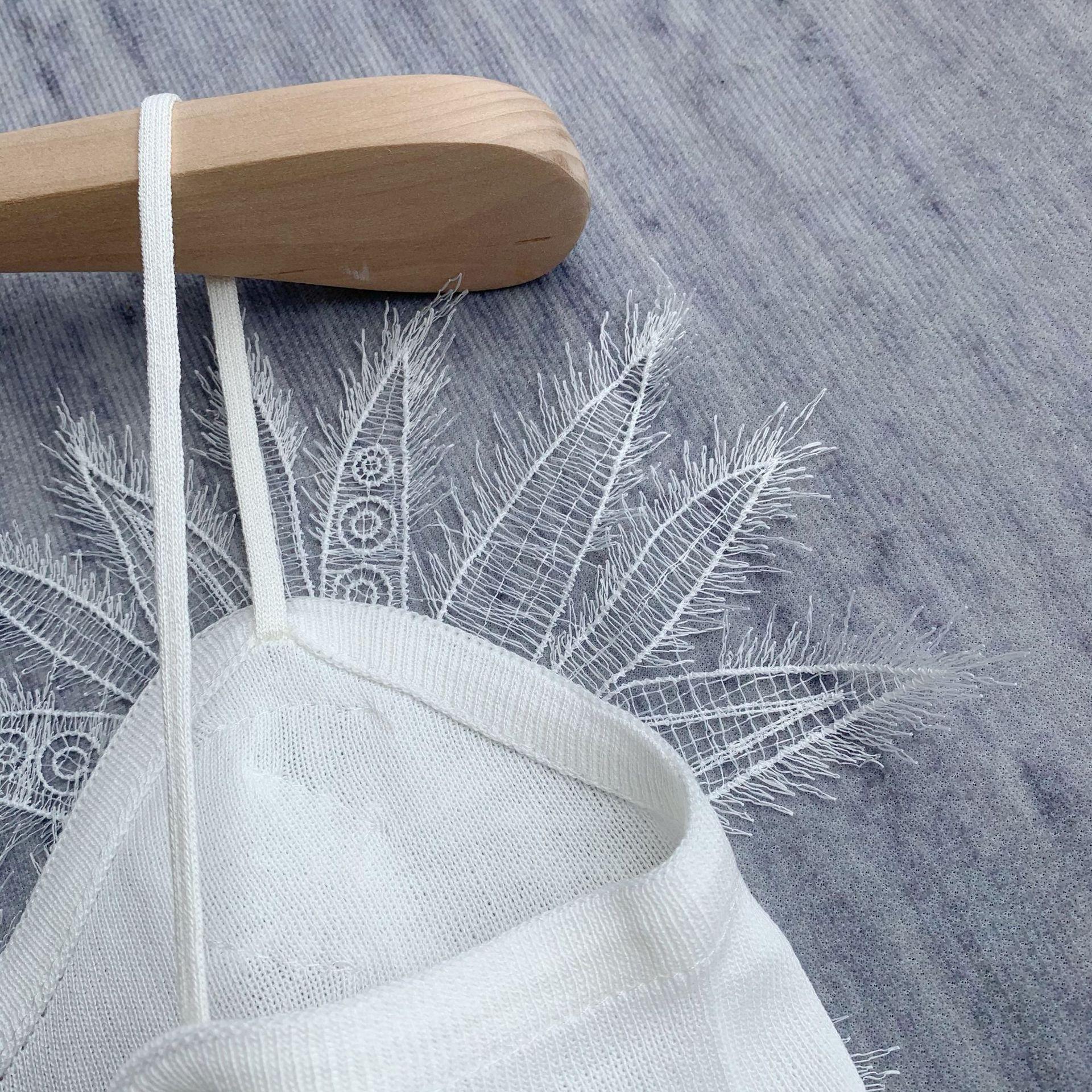 Z-3-30-1  蕾丝羽毛吊带背心 (10)