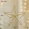 Nuevas Bolas de Navidad de Hierro con Polvo Dorado de Forma Especial Decoraciones Colgantes para Árbol de Navidad Suministros para Arreglo de Ambiente Decorativo