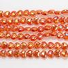 Cuentas Sueltas de Vidrio Brillante en Forma de Corazón de Durazno 8mm Cuentas Electrochapadas Agujero Recto Forma de Corazón DIY Joyería Hecha a Mano Accesorios de Ropa