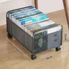 Estante de almacenamiento móvil para mochilas escolares con ruedas para salón de clases, herramienta de almacenamiento con cesta, estante con carrito para almacenamiento de libros de estudiantes debajo del escritorio