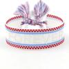 Pulsera de estilo étnico bohemio bordada con cinta, pulsera de moda con cinta de color, correa de muñeca tejida, pulsera genial para parejas