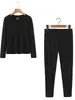 Conjunto de Roupa Íntima Runchi Plus Size Nutritiva para a Pele Quase Imperceptível 9404 Outono Elástico Confortável Conjunto de Roupa Íntima Térmica