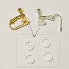 Convertidor de Pin de Pendiente de Clip para Oreja con Tornillo Ajustable Accesorios DIY de Perlas Chapado en Cobre con Plata 18K S925 y Platino
