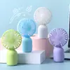Novo Ventilador de Bolso Portátil Desenho Animado Verão Recarregável USB Mini Ventilador de Mesa para Estudante Presente Venda por Atacado