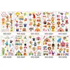 Pegatina de Tatuaje Infantil Sirena Coche Tatuaje Lindo Mini Dibujos Animados Impermeable Tatuaje Temporal Set de Pegatinas
