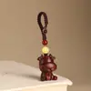 Pau-rosa Boi da Sorte Zodíaco Boi Chaveiro de Carro Boizinho Fofo Corrente para Celular Pingente Pingente para Mochila Escolar