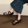 Primer Encuentro: Zapatos Mary Jane de Diseño de Nicho Retro Francés para Mujer, Otoño/Invierno 2026, Suela Suave, Para el Trabajo y la Noche