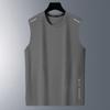 Colete Masculino de Seda Gelo Verão Esportes Fitness Camada Base Ombro Largo Treinamento Camiseta Fina Sem Manga Colete Secagem Rápida Moda Masculina