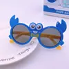 Óculos de sol infantis fofos de desenho animado em formato de caranguejo, à prova de UV, de silicone, polarizados, para meninos e meninas