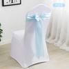 Decoración de Boda Adorno Caliente Cinta de Satén Cinta Decoración Flor en Respaldo de Silla Funda Elástica para Silla Lazo