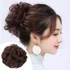 Peruca de Rabo de Cavalo, Aplique de Coque, Elástico para Cabelo Cacheado, Coque de Cabelo Fofo, Tópico Capilar Realista, Cabelo Curto, Aplique de Cabelo Feminino Realista