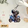 Chaveiro Acrílico de Carro Transfronteiriço, Pingente de Mochila Acrílico, Acessórios de Carro Mais Vendidos, Chaveiro Acrílico 2D para Motocicleta