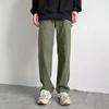 Pantalones casuales de pierna ancha y recta para hombre, estilo retro americano, estilo high street, nueva tendencia de moda 2024